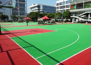 Cina Pemasangan Lantai Bola Basket Outdoor Portable Pemasangan Mudah Kinerja Tinggi pabrik